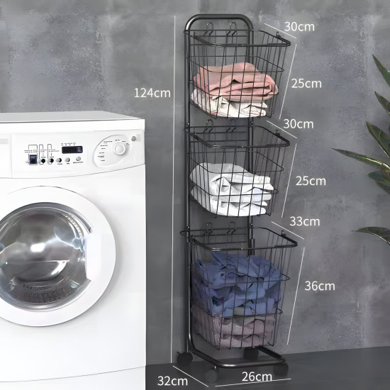 Three-Tier Square Laundry Basket